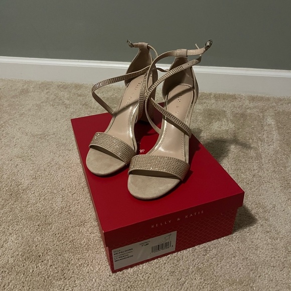 Kelly & Katie Shoes - Kelly & Katie Women's Tan Strappy Heels